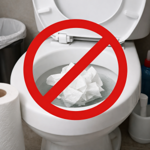 paper towel toilet