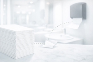 folded paper towels,