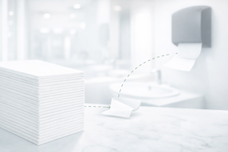 folded paper towels,