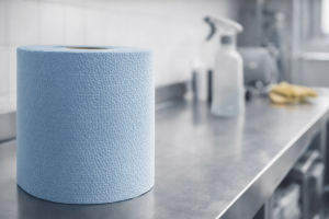 blue roll shop towel