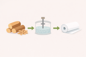wood to paper process
